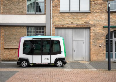Um mit der ioki Plattform für den individuellen öffentlichen Verkehr der Zukunft vorbereitet zu sein, leisten wir schon heute Pionierarbeit im Bereich des autonomen Fahrens.