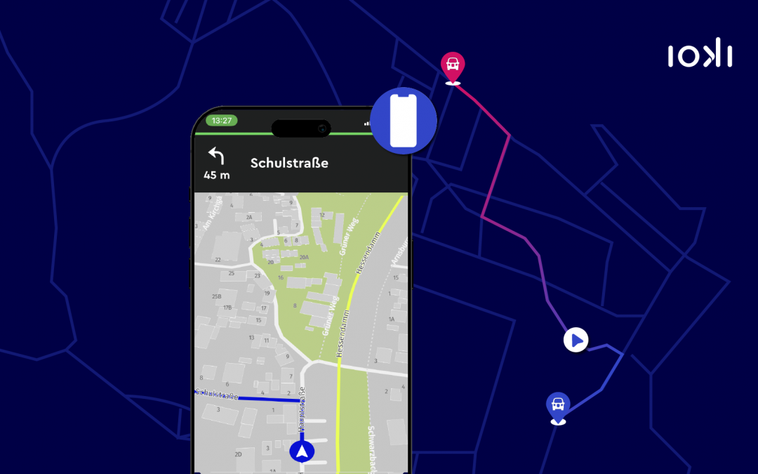 Einfacher unterwegs mit der ioki Fahrzeug-App: Ein Einblick in die Navigations-App für On-Demand-Verkehre