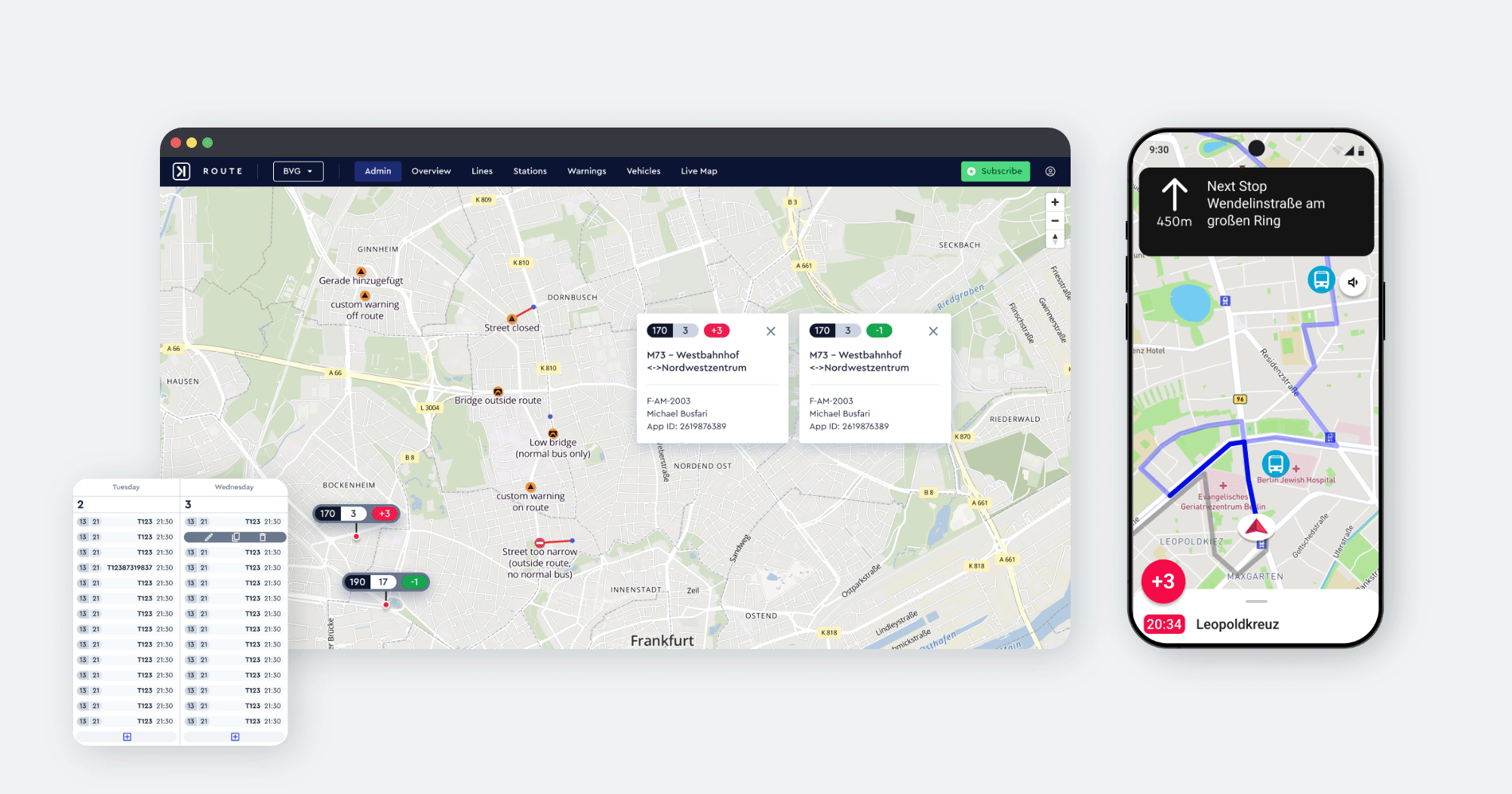 ioki Route – Timetable Feature
